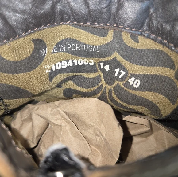 Fly London Duke Brown Suede Distressed Leather Slouch Ankle Boots Sz EU40/US8.5 - Picture 10 of 10